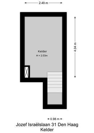 Floorplan - Jozef Israëlslaan 31, 2596 AM Den Haag